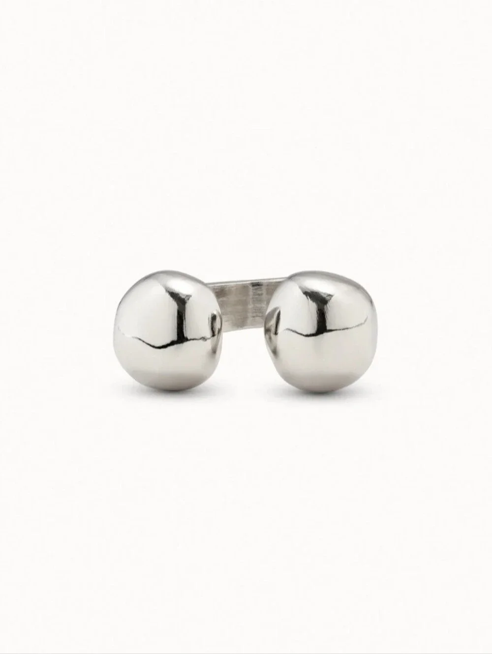 Uno De 50 Open Ring With Two Beads - Picture 3 of 5